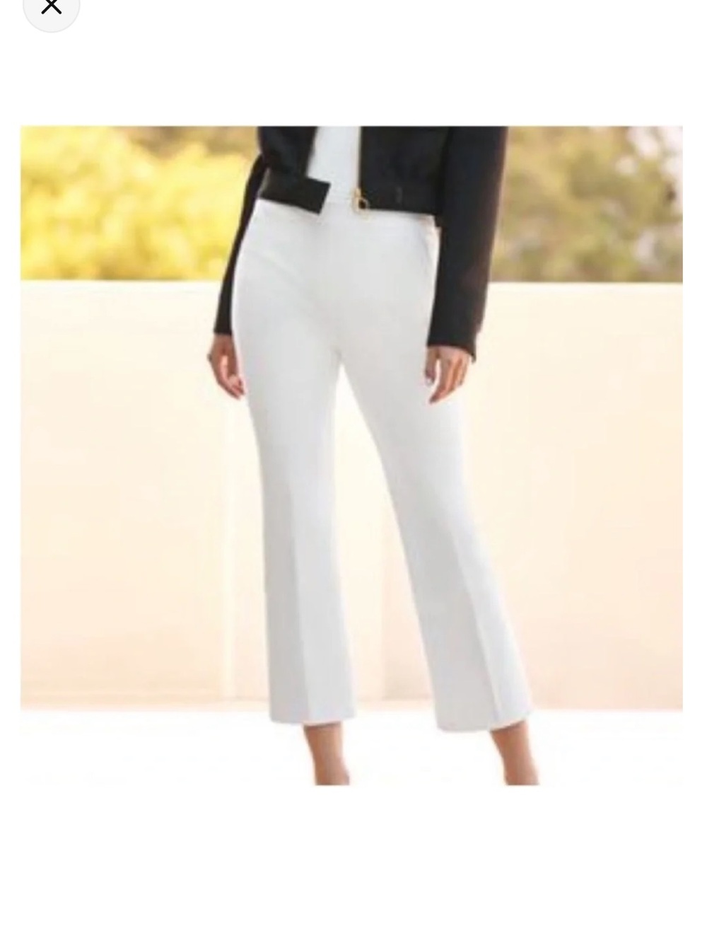 Spanx Kick Flare Cropped Wide-Leg Women's Pants - White